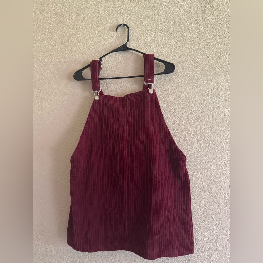 Forever 21 burgundy overall dress